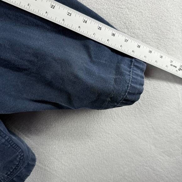 Vintage Mickey Mouse Jacket Men's Large Blue Disney Canvas Boxy barn Cropped 90s - Picture 9 of 12